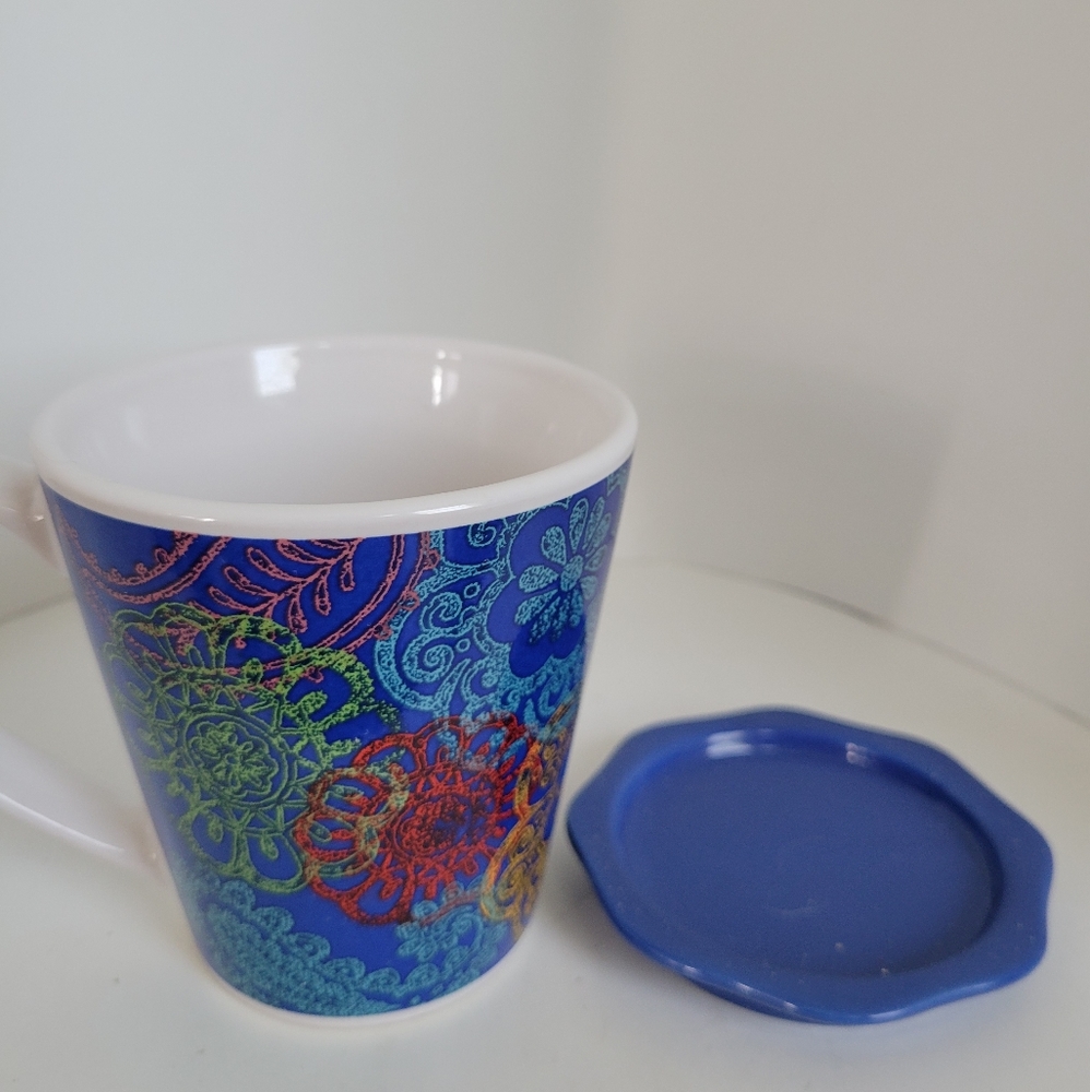 Room Creative Stamped Paisley Coffee/Tea Mug